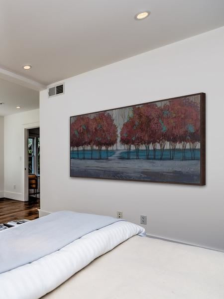"Chestnut Branches II" Floater Framed Painting Print on Canvas, 60"x30"