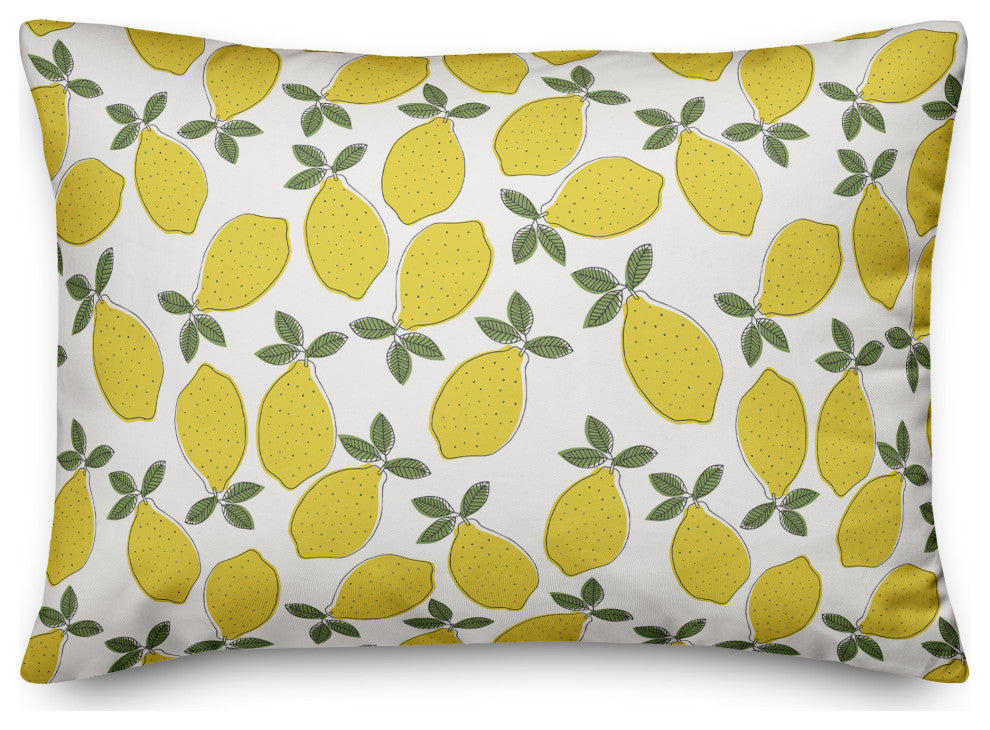Fun Lemon Pattern 14x20 Spun Poly Pillow