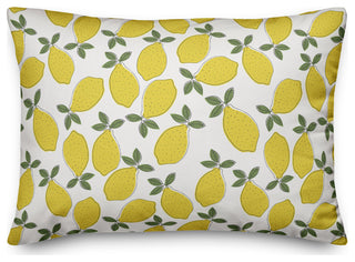 Fun Lemon Pattern 14x20 Spun Poly Pillow