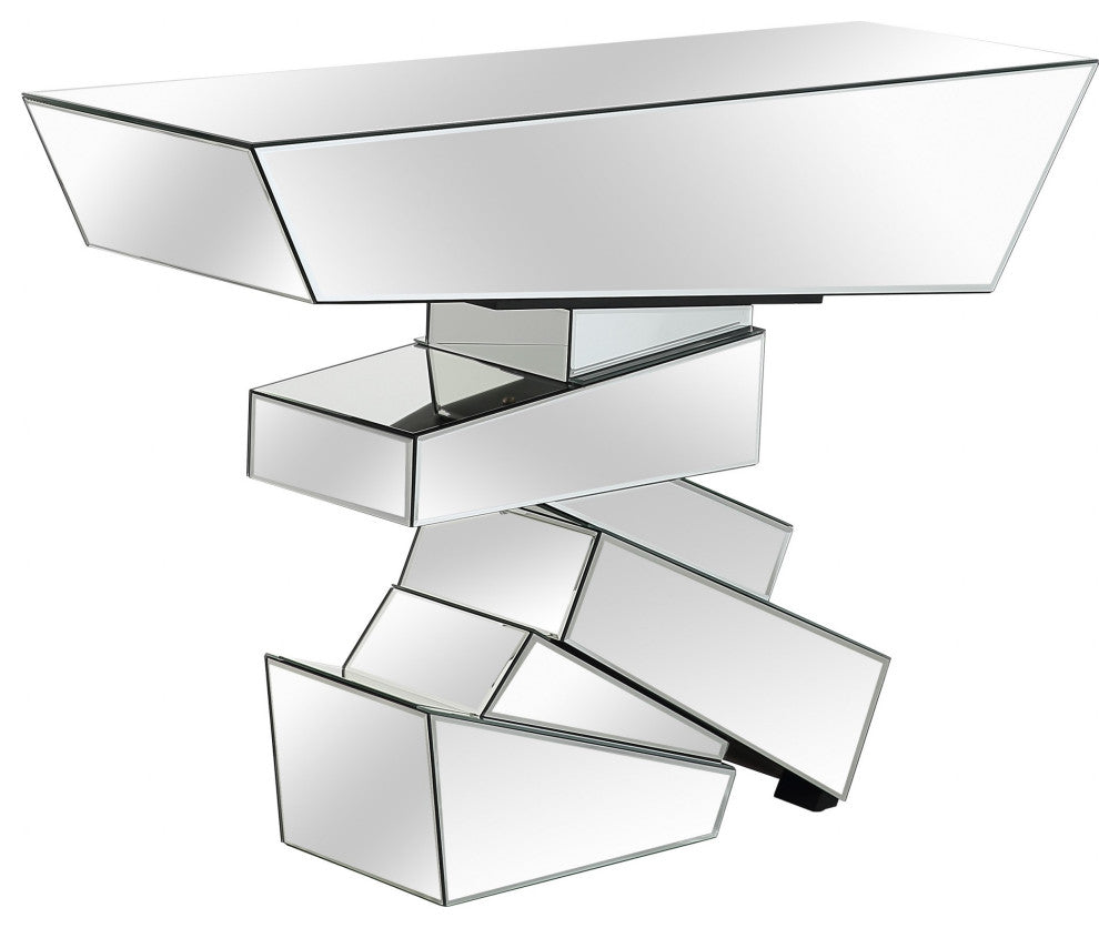 Silver 3D Console Table