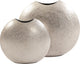 Howard Elliott Frosted Silver Metal Vase Large