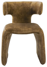 Modrest Bergman Modern Camel Velvet Dining Chair