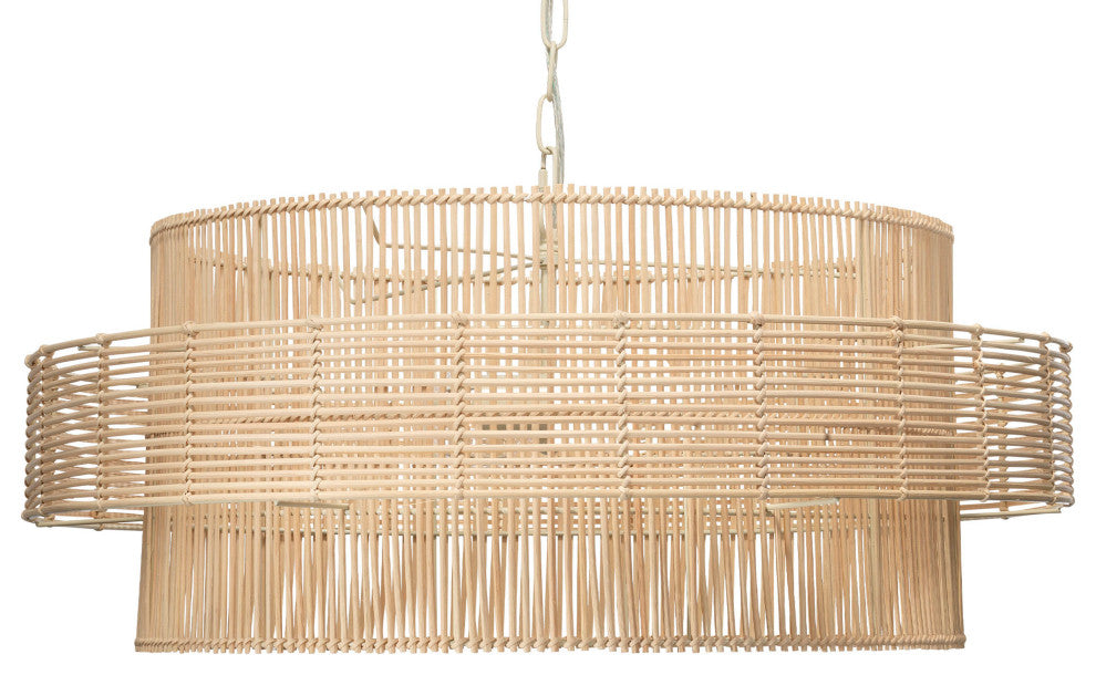 Concentric Rattan 2-Light Pendant