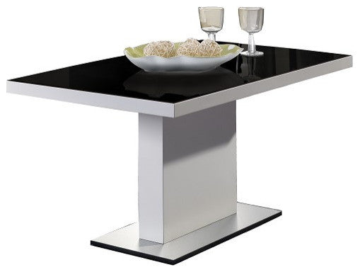 FEVITA Glass Top Coffee Table, Black