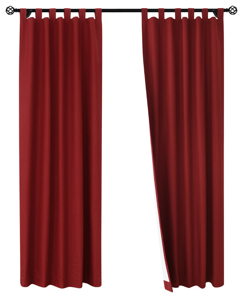 Weathermate Tab Top Panel Pair 40 x 63 in Burgundy