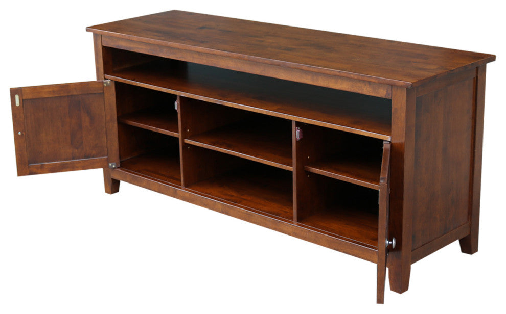 Entertainment / TV Stand with 2 Doors, Espresso