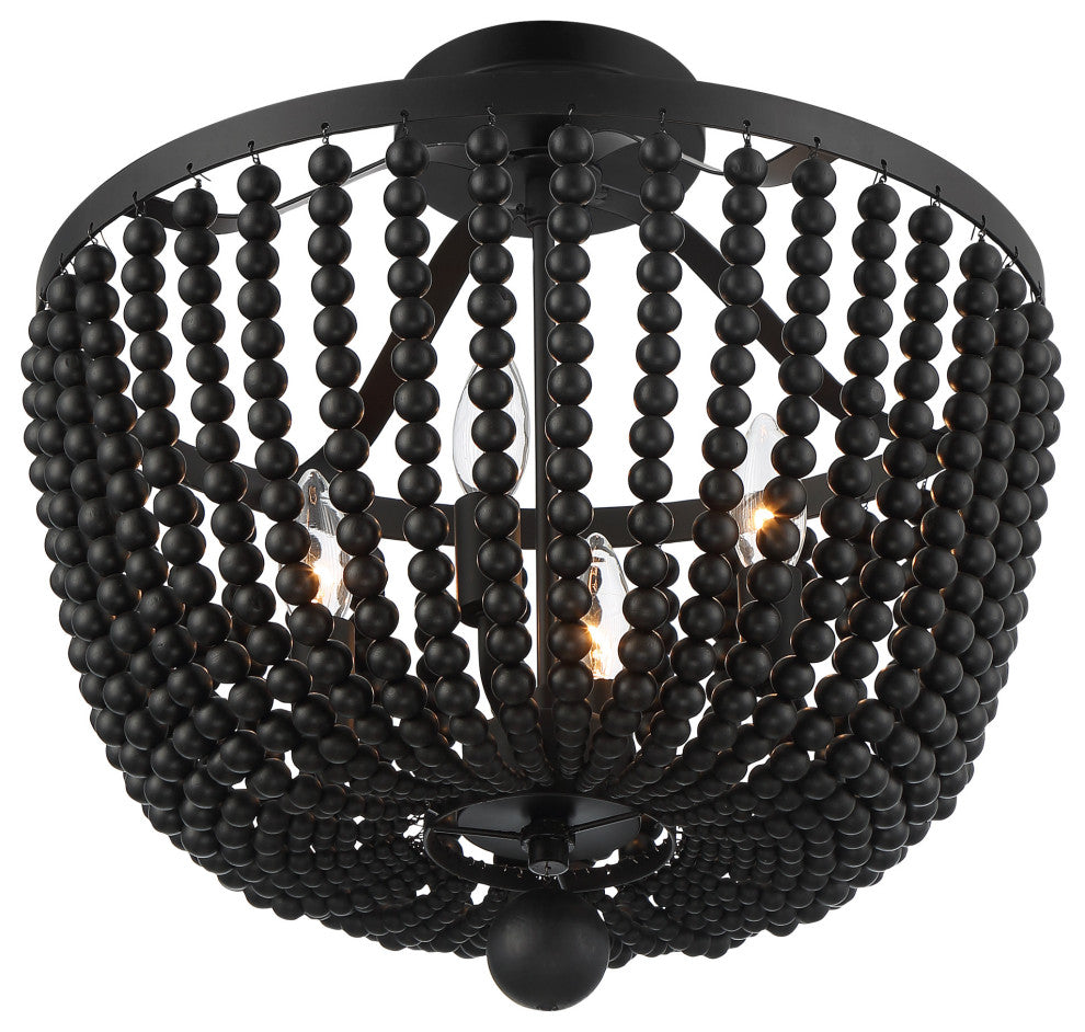 Crystorama Lighting Group 604_CEILING Rylee 4 Light 17"W - Matte Black