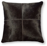 Natural Torino Quatro Large Pillow 18"x18", Black