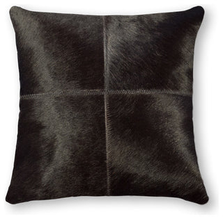 Natural Torino Quatro Large Pillow 18"x18", Black
