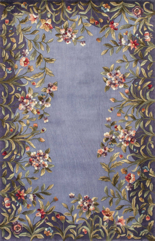 HomeRoots 5' x 8' Wool Lavender Area Rug