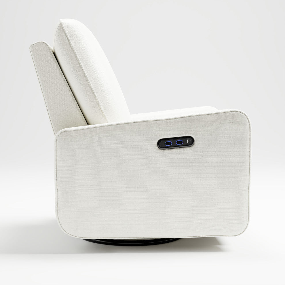 Graco Teddi Power Recliner Swivel Glider With USB, Ivory Basketweave