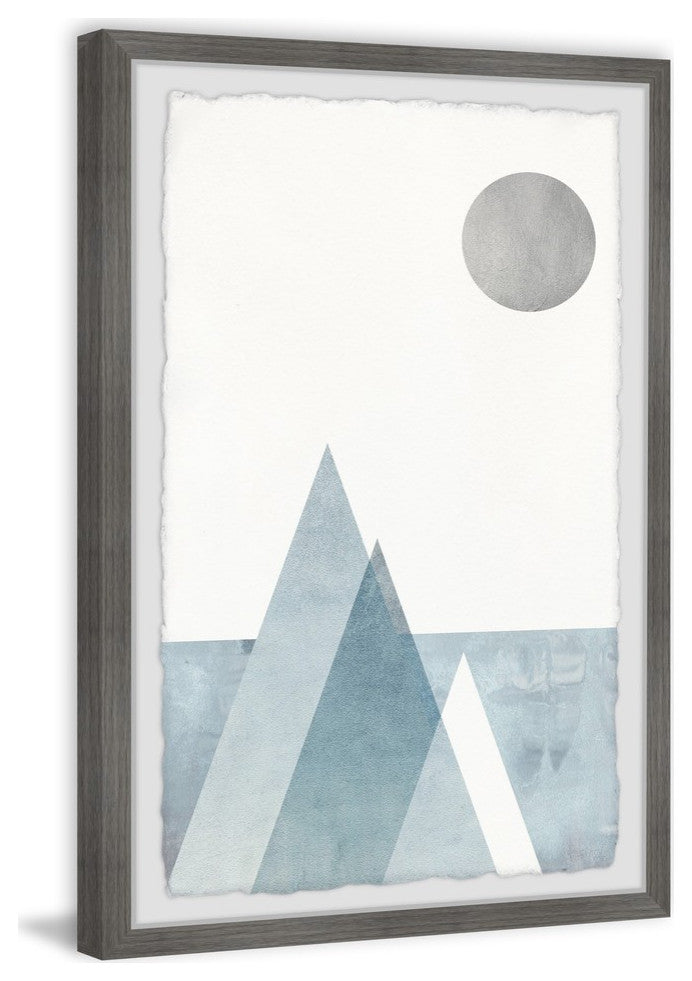 "Moon Above Iceberg" Framed Painting Print, 20"x30"