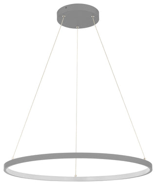 Access Lighting 52068LEDD/ACR Anello 24"W LED Ring Chandelier - Gray