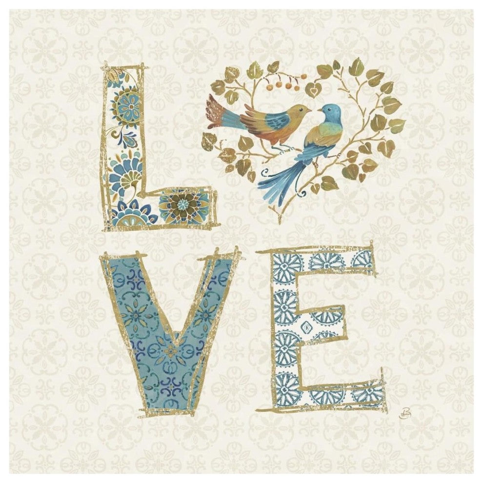 "Love Tales IV" Digital Paper Print by Daphne Brissonnet, 20"x20"