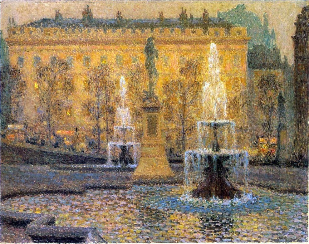 Henri Le Sidaner Trafalgar Square, 20"x25" Gallery Wrapped Canvas Print