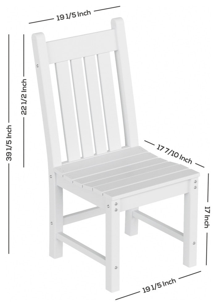 WestinTrends Outdoor Patio Poly Lumber Dining Chair, Fade UV Water Resistant, Sand