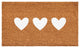 Calloway Mills White Trio Heart Doormat, 17" X 29"