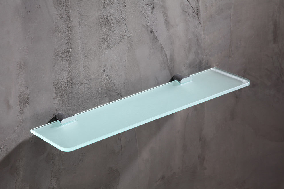 Anzzi Essence Series Glass Shelf, Polished Chrome, Polished Chrome