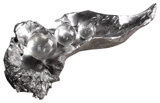 Uttermost 20134 Three Peas in a Pod 20 3/8"W Resin Abstract - Metallic Silver