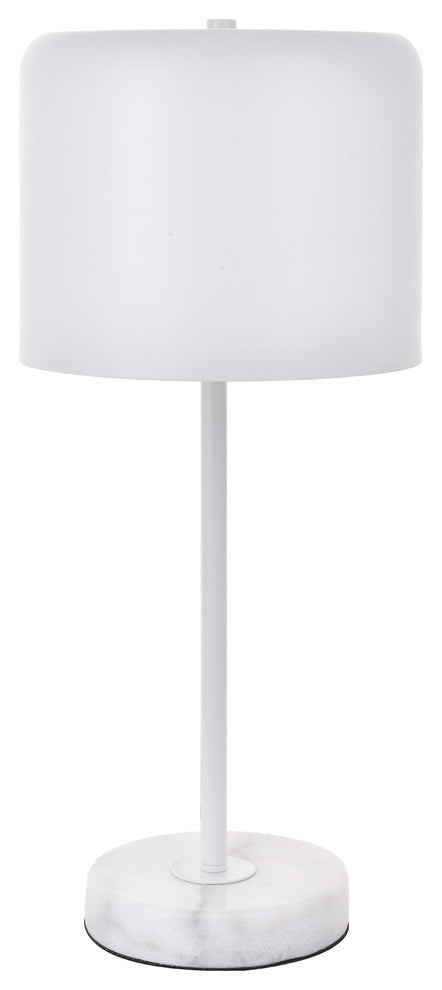 White Finish 1-Light Table Lamp