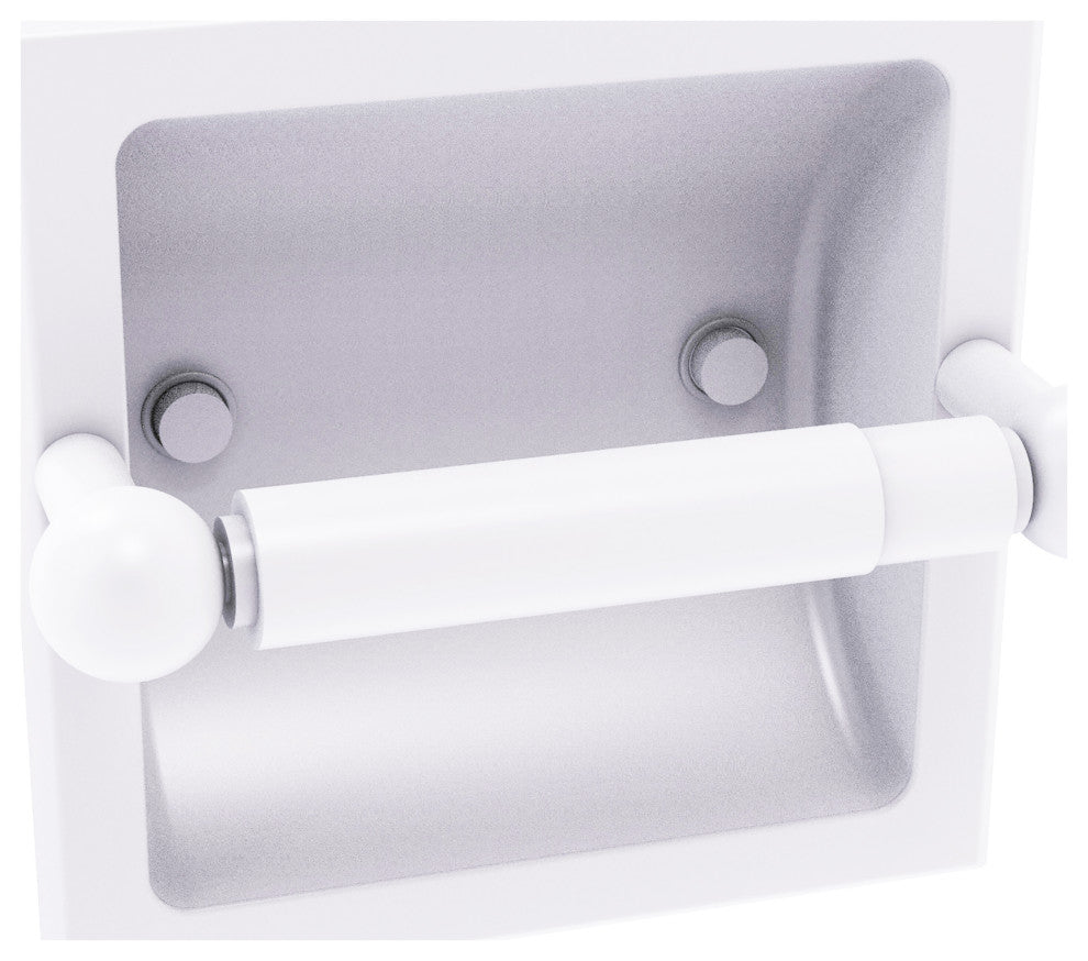 Prestige Skyline Recessed Toilet Paper Holder, Matte White