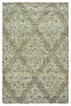 8" x 10" Khaki and White Damask Area Rug