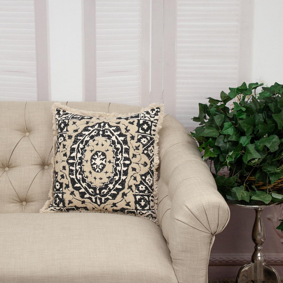 Parkland Collection Abu Black Throw Pillow