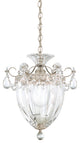 Bagatelle 1-Light Pendant in Antique Silver With Clear Heritage Crystal