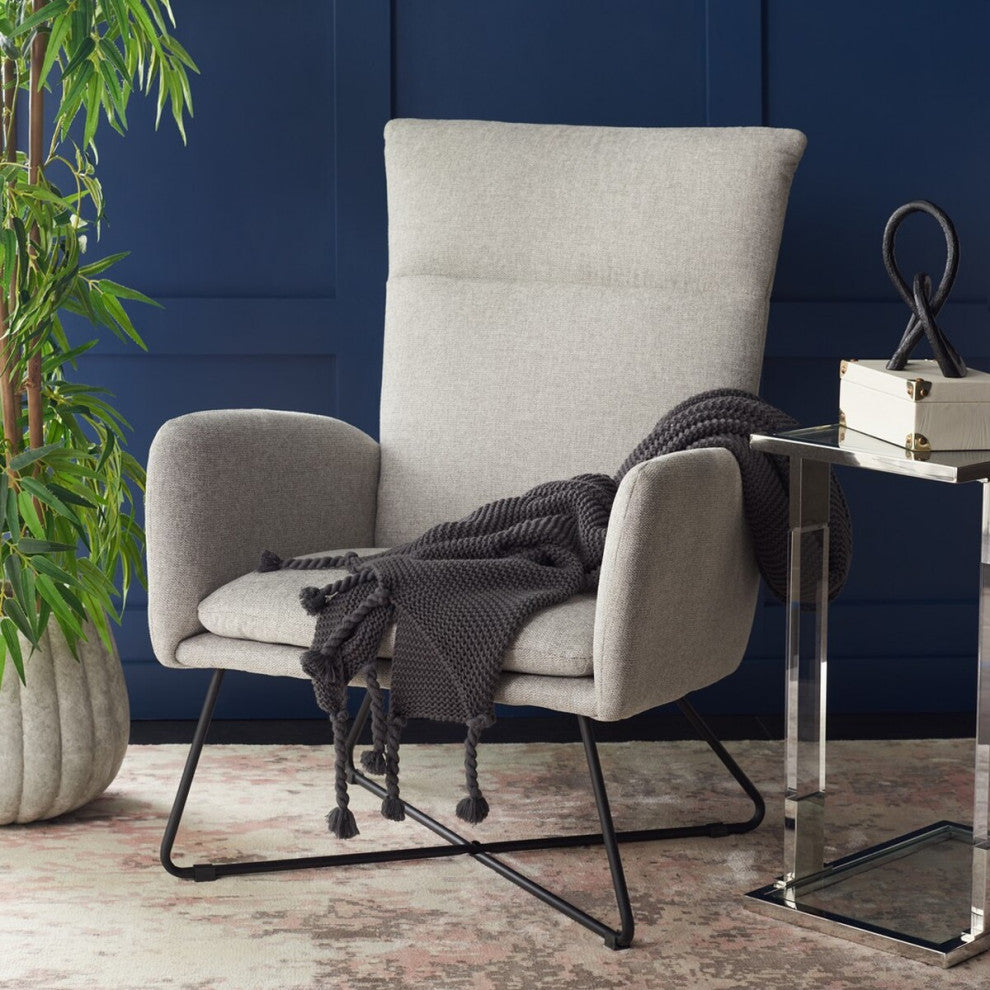 Safavieh Coleman Arm Chair, Light Grey