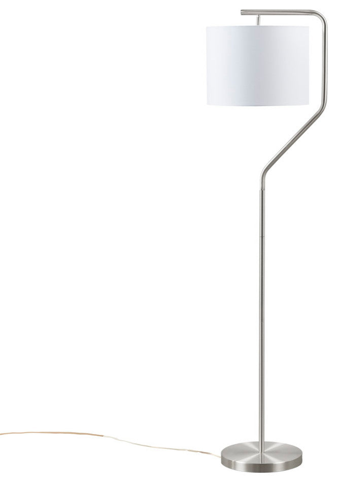 510 Design Angular Arched Metal Floor Lamp, Silver
