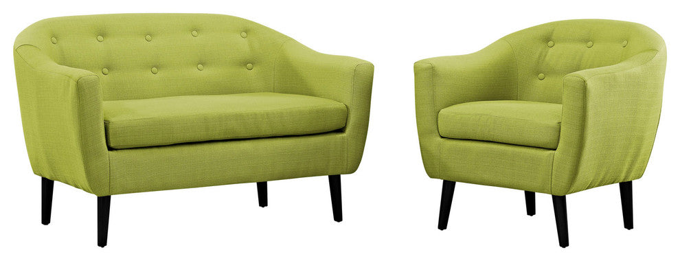 Modern Wheat Wit 2 Piece Living Room Set