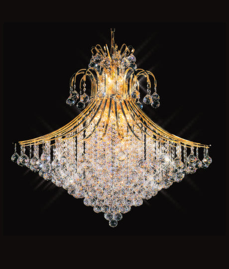 Artistry Lighting Toureg Collection Crystal Chandelier 31x35, Gold