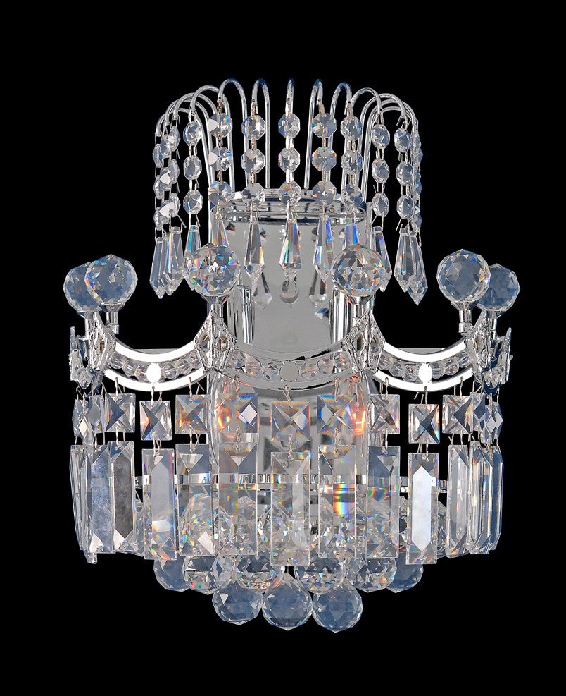 Artistry Lighting Corona Collection Crystal Wall Sconce, 12"x12", Chrome
