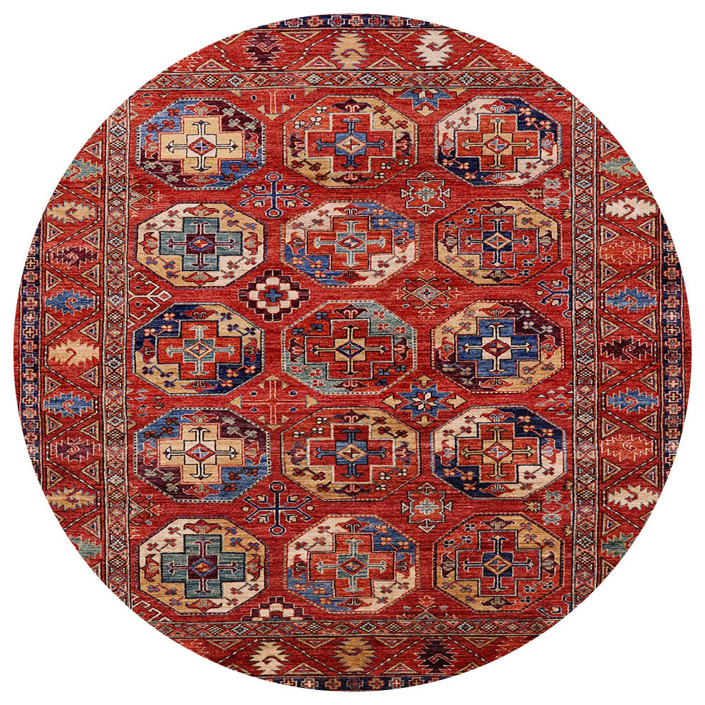Ahgly Company Indoor Round Mid-Century Modern Area Rugs, 5' Round