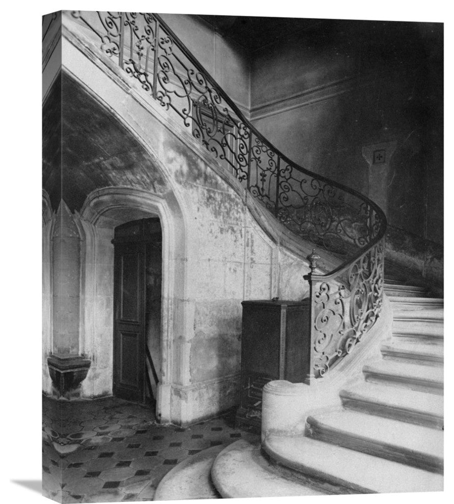 "Paris, 1900 - Staircase, Hotel de Brinvilliers, rue Charles V" Artwork