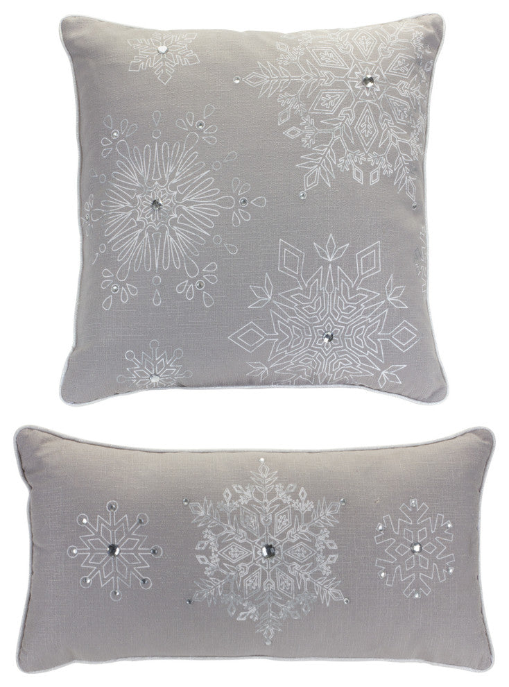 Snowflake Pillow, 2-Piece Set