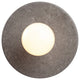 Discus Pendant, Concrete/Polished Chrome, White Cord
