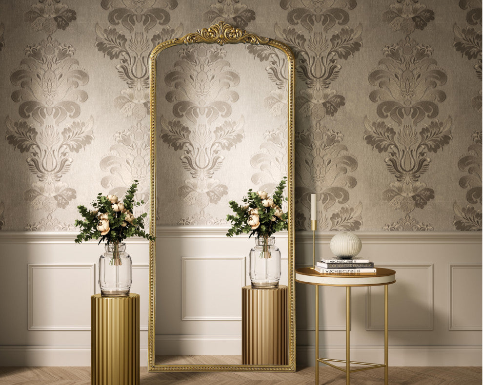 Home Living Vintage Resin Mirror 30x72, Antique Brass
