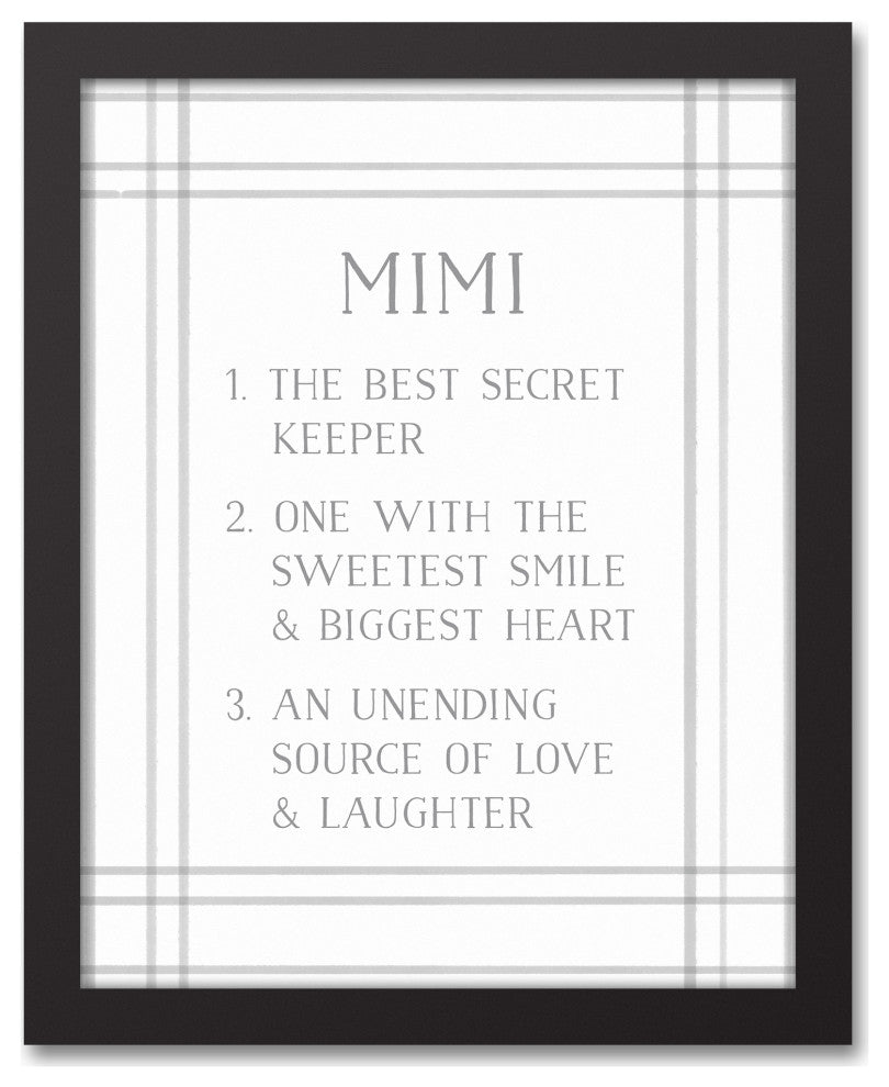 Mimi Definition 11x14 Black Framed Canvas
