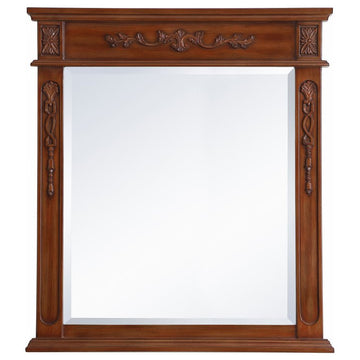 Elegant Decor VM13236TK Wood Frame Mirror, 32"x36", Teak