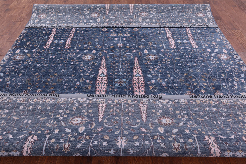 Persian Ziegler Handmade Wool and Silk Rug 8' 10" X 11' 10" Q7050