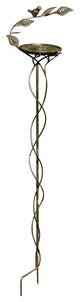 46" Metal Garden Stake Bird Feeder With Bird On The Branch