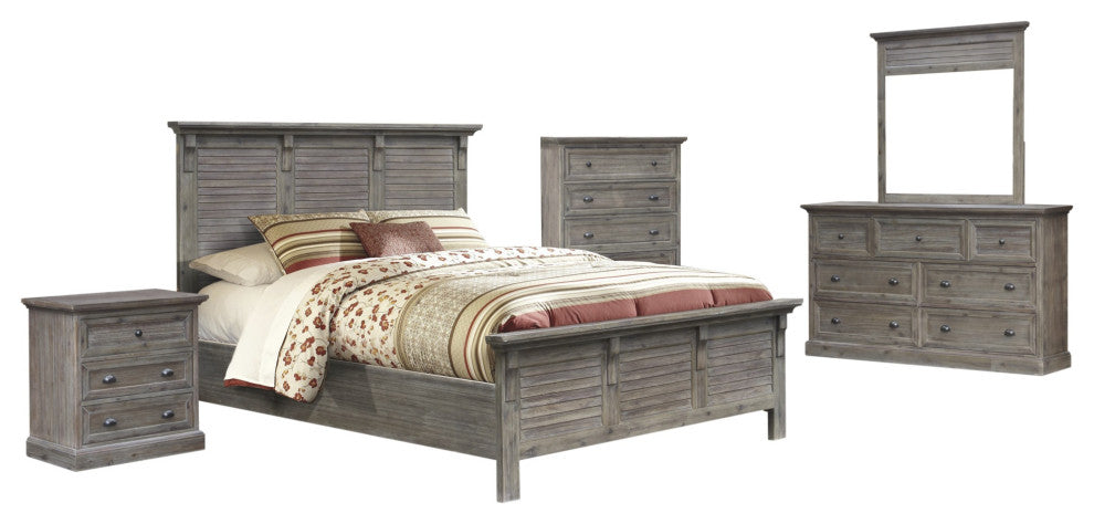 Sunset Trading Solstice Grey 5 Piece King Bedroom Set
