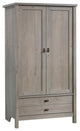 Sauder Cottage Road Engineered Wood Armoire in Mystic Oak Finish