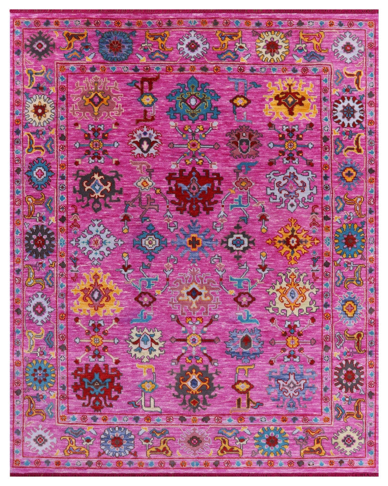 Hand-Knotted Turkish Oushak Wool Rug 8' 2" X 10' 2" - Q15954