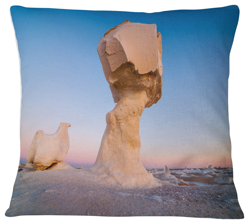 Wind Eroded Rock Formation Landscape Photo Throw Pillow, 18"x18"