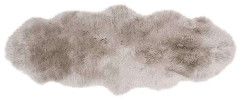 Classic Sheepskin Double Pelt 2'x5' Rug, Shell