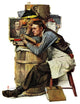 "Law Student" Painting Print on Canvas by Norman Rockwell
