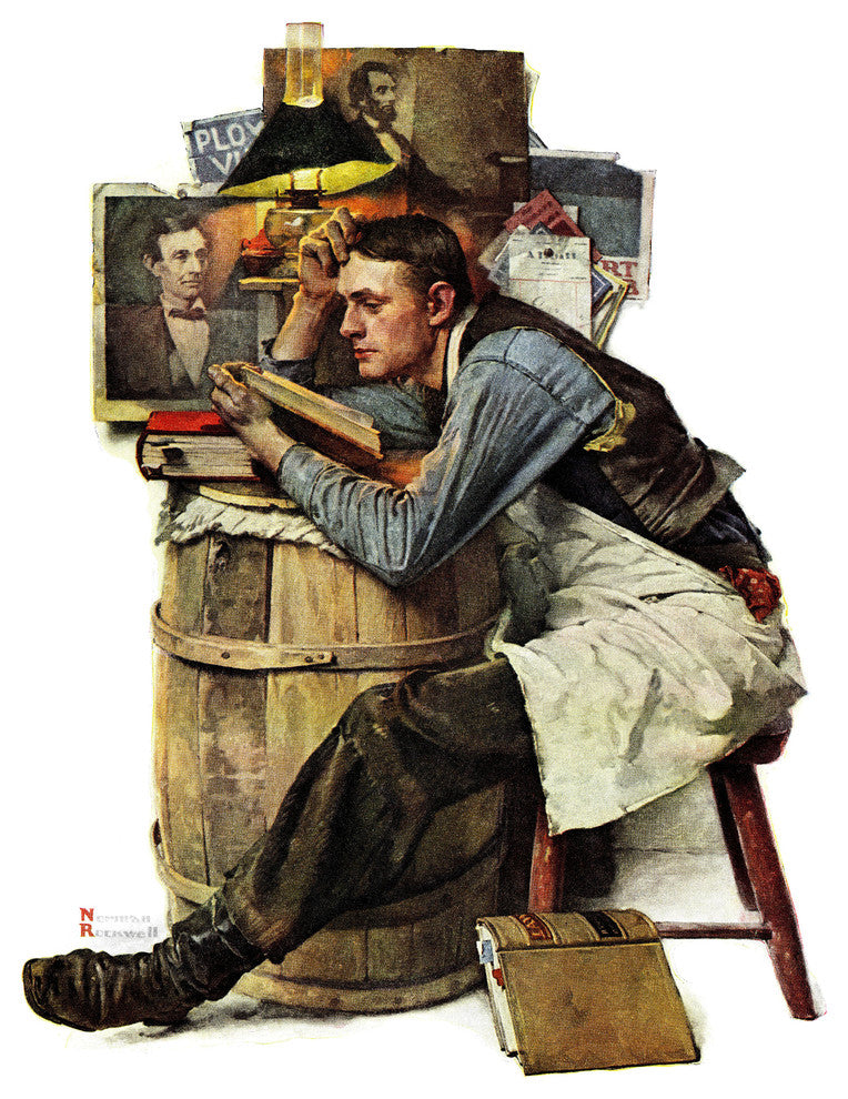 "Law Student" Painting Print on Canvas by Norman Rockwell