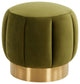 Safavieh Couture Maxine Channel Tufted Otttoman, Olive Green
